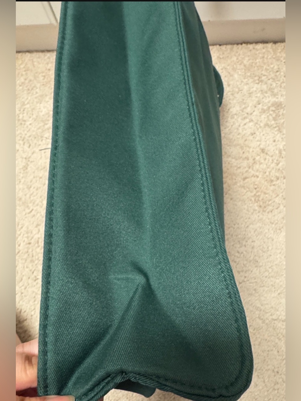Prada Green Nylon Tote Bag with Black Accent and White Logo - Picture 3 of 6